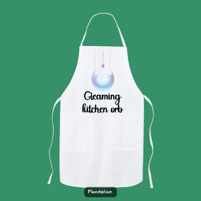 Metallic Orb Funny Apron: Cook with Sci-Fi Style & Humor
