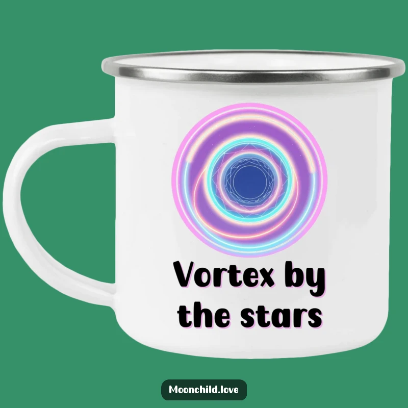Cosmic Vortex Funny Camping Mug: Adventure Under the Stars