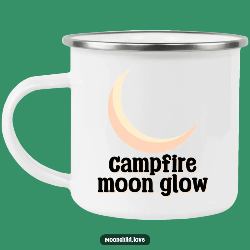 Funny Geometric Moon Silhouette Camping Mug: Bold Shadows, Outdoor Humorous Gift