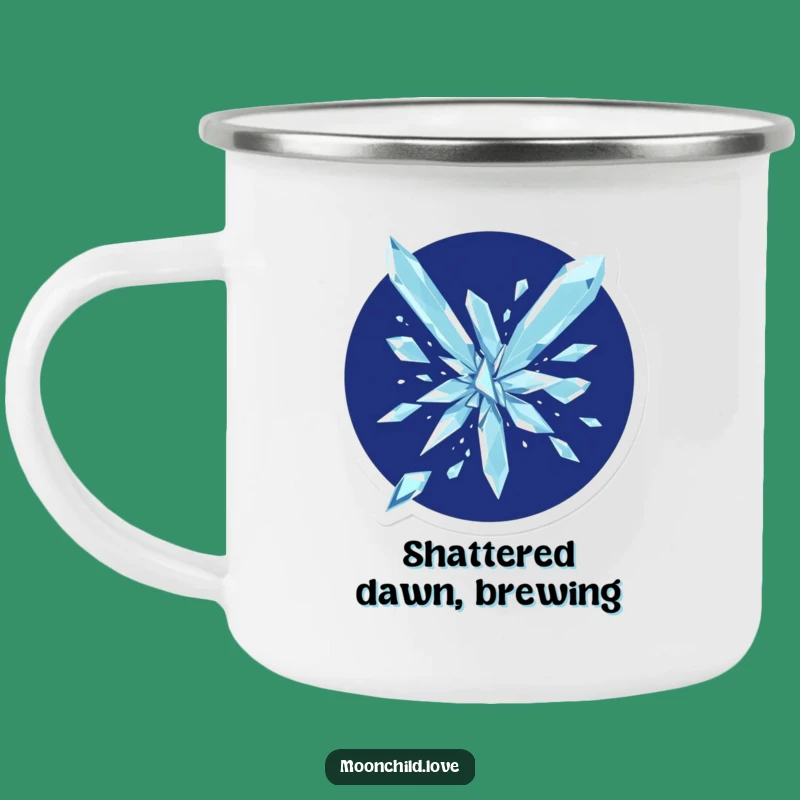 Geometric Shards Funny Camping Mug: Adventure with Edge & Humor