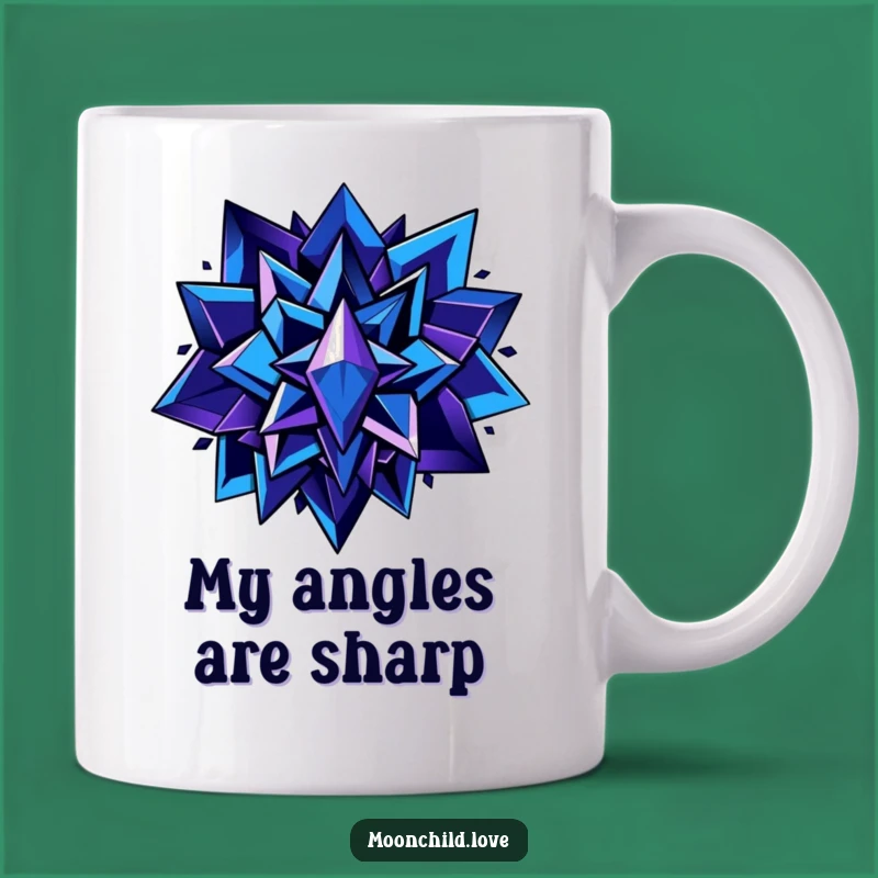 Funny Abstract Blue Purple Shapes Mug: A Complicated Yet Elegant Funny Gift Idea