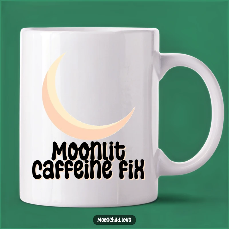 Funny Geometric Moon Silhouette Mug: Bold Shadows, Unique Humorous Gift