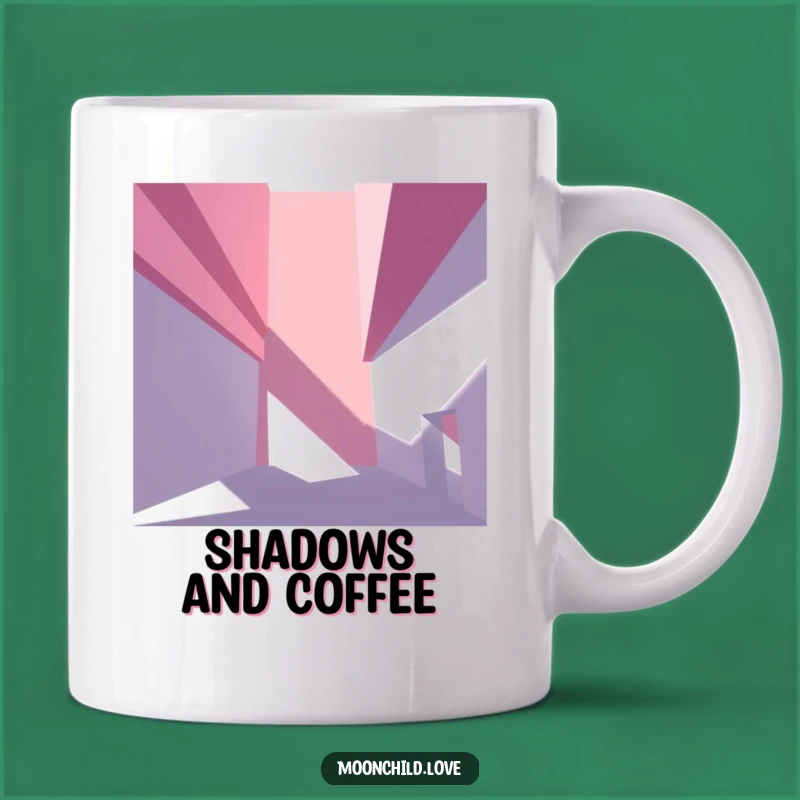Abstract Architecture Mug - Modern Geometric Design with Dramatic Shadows