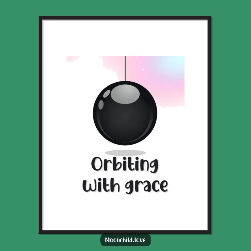 Funny Cosmic Orb Digital Print: Instant Download Funny Minimalist Space Art