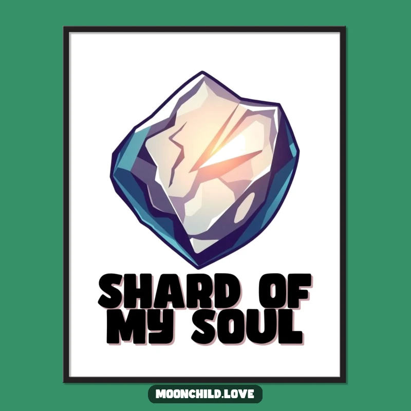 Funny Obsidian Shard Digital Print: Instant Download Funny Dark Art Decor