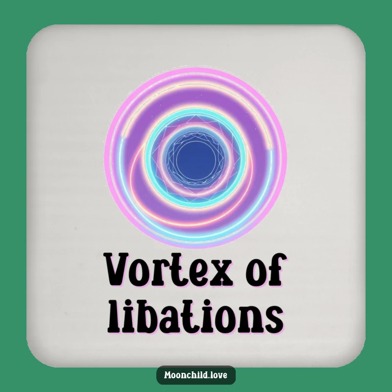 Cosmic Vortex Funny Coasters: Protect Surfaces with Abstract Flair