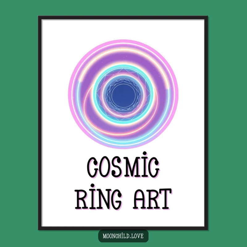 Cosmic Vortex Funny Abstract Poster: Mesmerizing Wall Art