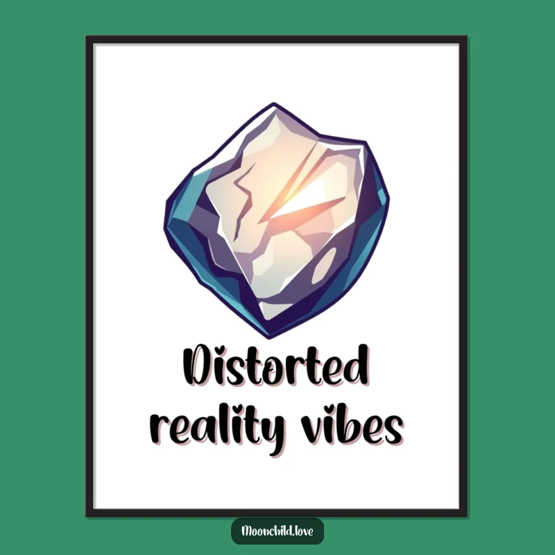 Funny Obsidian Shard Poster: Mysterious Wall Art for a Funny, Dark Vibe