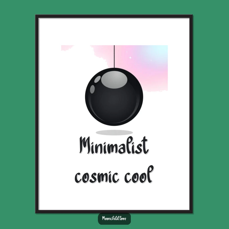 Funny Cosmic Gradient Poster: Minimalist Wall Art for a Funny, Celestial Vibe