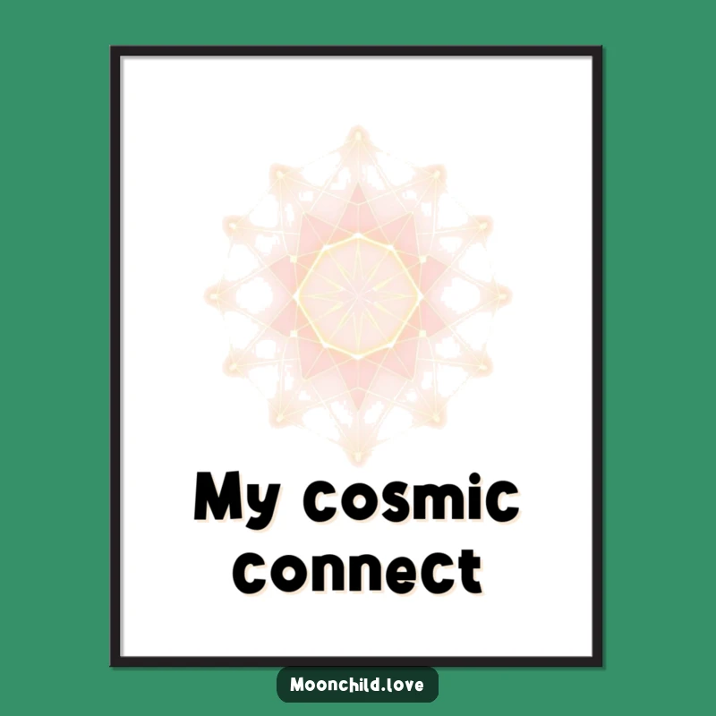 Museum Quality Funny Futuristic Lattice Poster: Glowing Abstract Art Print