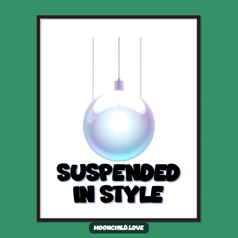 Metallic Orb Funny Poster: Futuristic Art & Intriguing Humor