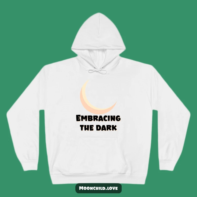 Funny Geometric Moon Silhouette Hoodie: Bold Shadows, Cozy Humorous Gift