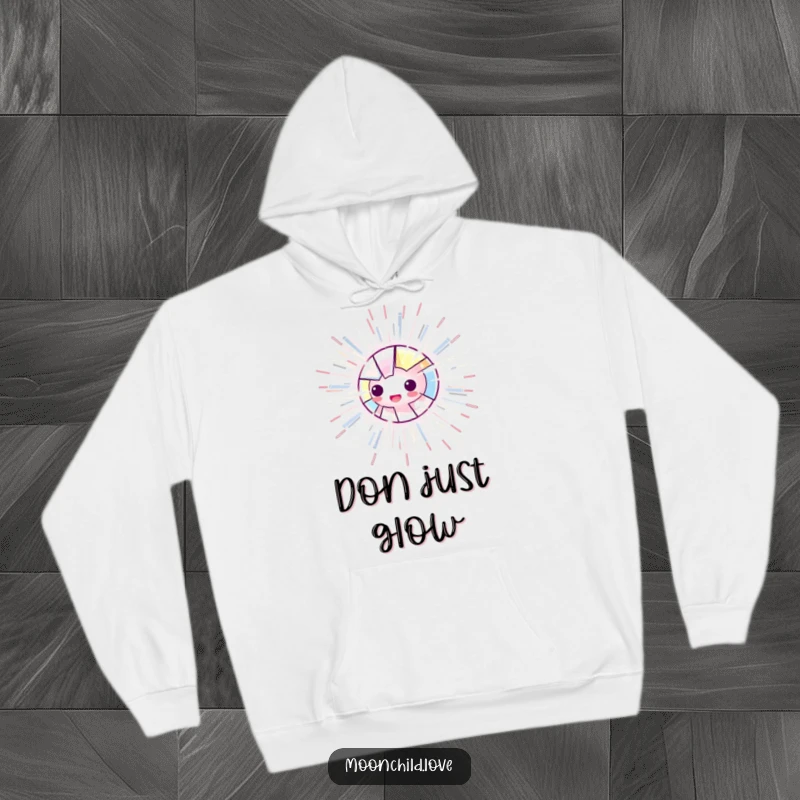 Funny hoodie depicting a fragmented, luminous object radiating energetic, electric lines, offering warmth and a spark of funny, vibrant style.