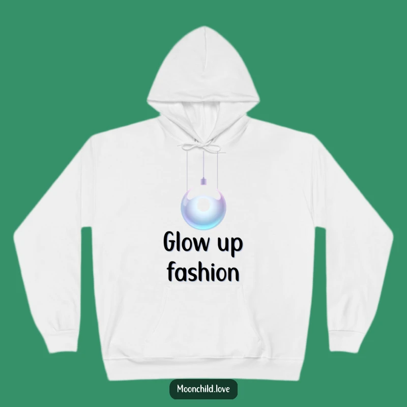 Cozy Metallic Orb Funny Hoodie: Futuristic Warmth & Humor