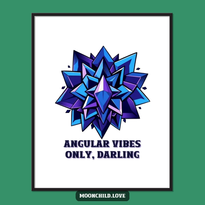 Free Printable Wall Art: Abstract Angular Shapes, Deep Blues, Modern Downloadable Decor