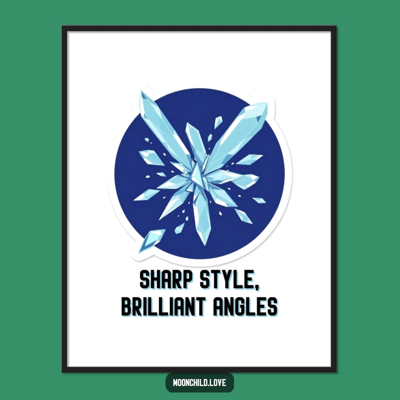 Free Printable Geometric Shards Wall Art - Modern Indigo Downloadable Decor