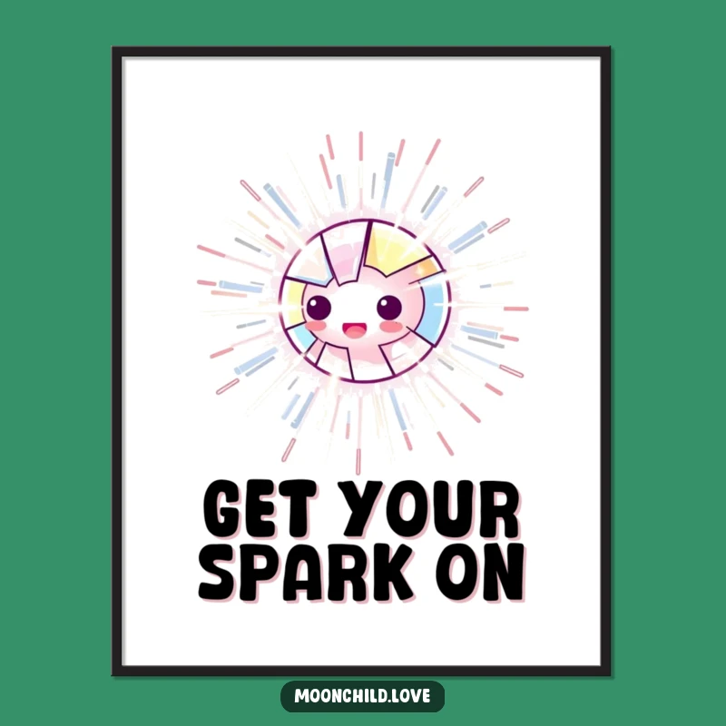 Free Printable Wall Art: Luminous Fragmented Object, Electric Lines, Energetic Decor