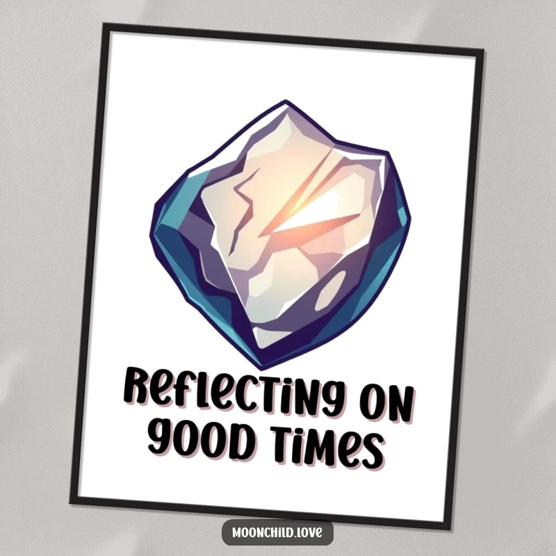 Dramatic Free Printable Wall Art: Sharp obsidian shard reflecting distorted, glowing light, intense and intriguing decor.