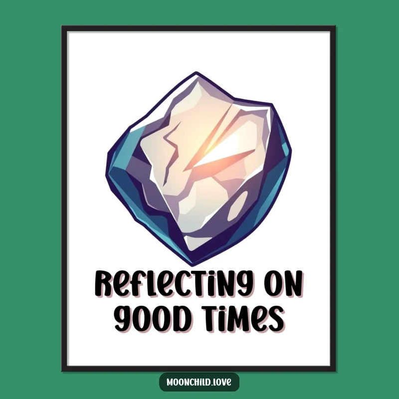 Free Printable Wall Art: Obsidian Shard, Glowing Light, Intense Downloadable Decor