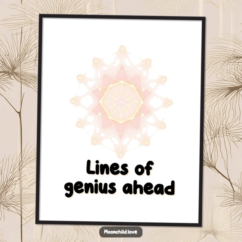 Free printable wall art featuring a minimalist, glowing abstract lines forming an intricate, futuristic lattice.