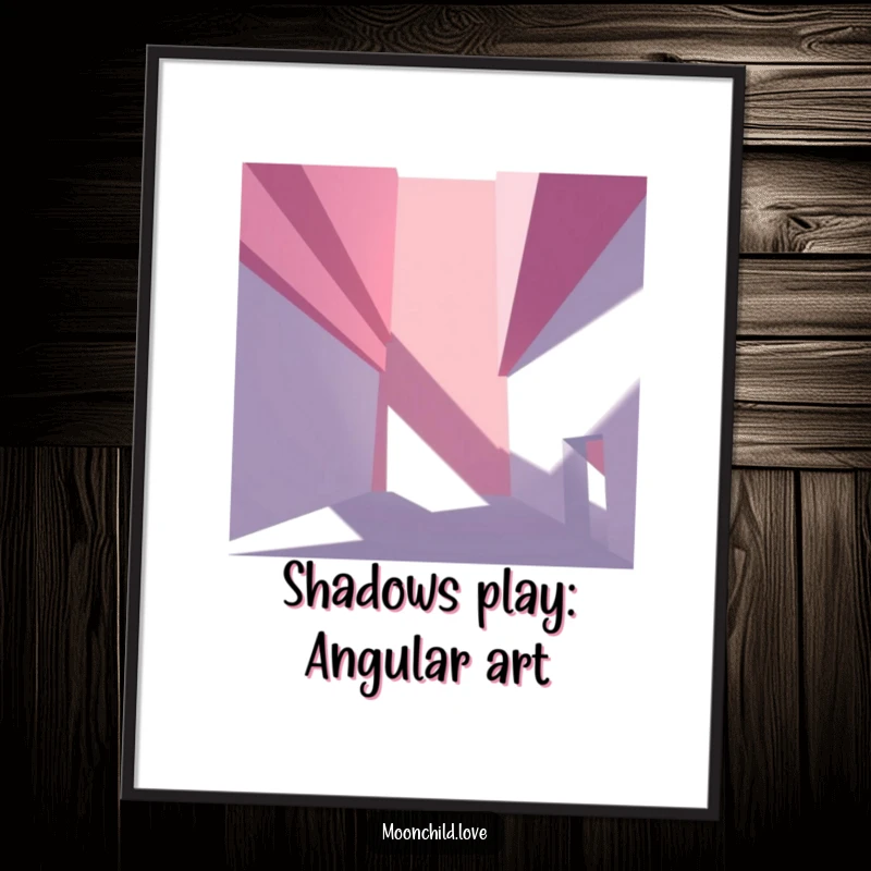 Free Printable Wall Art: Angular abstract architectural forms creating stark, dramatic shadows, perfect for modern and sophisticated wall decor.