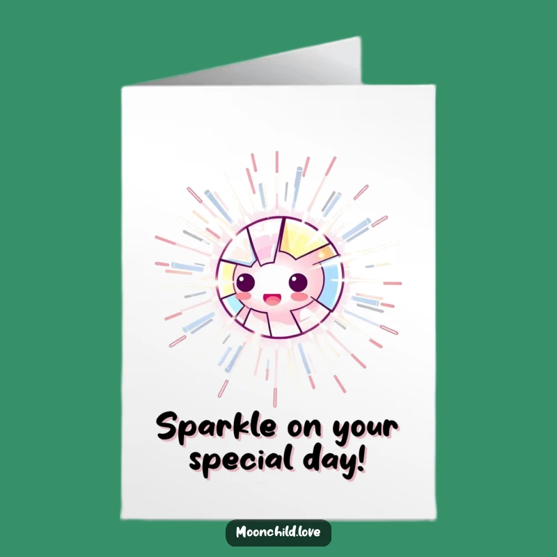 Free Printable Birthday Card: Electric Energy, Luminous Design, Funny Downloadable Gift