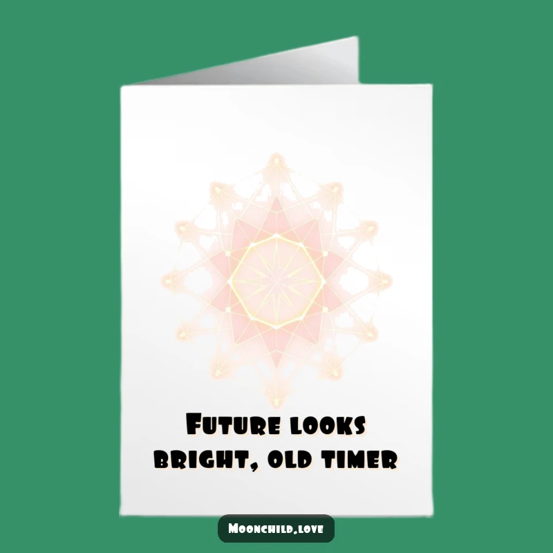 Free Printable Futuristic Lattice Birthday Card - Unique Glow Design Downloadable Gift