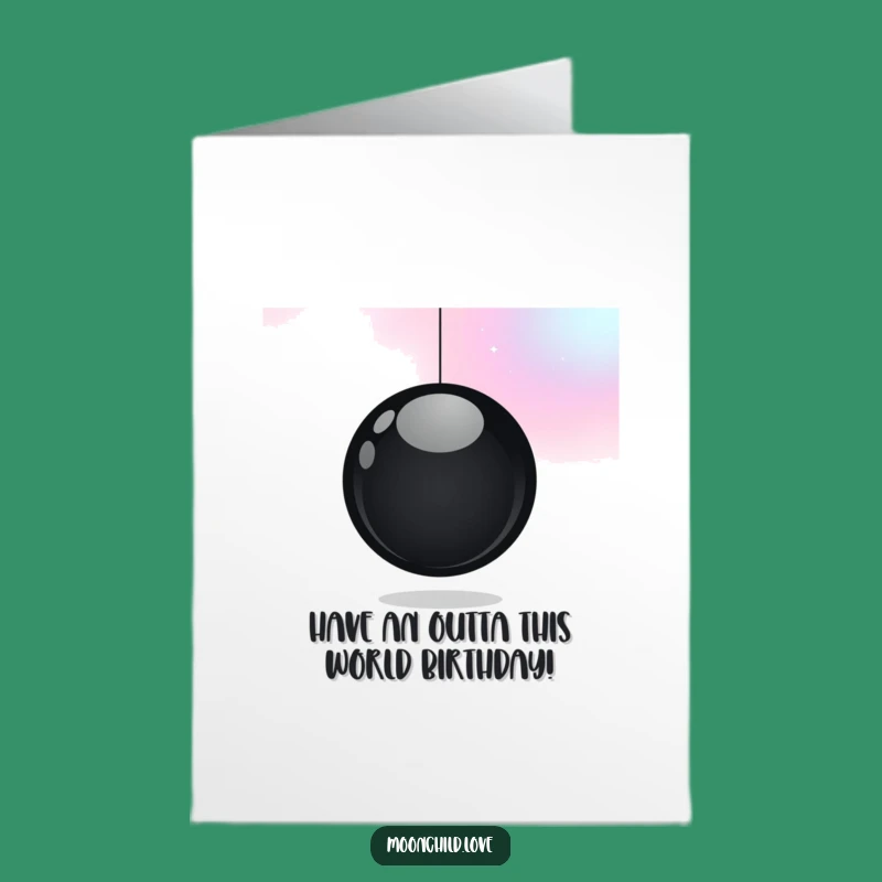 Free Printable Birthday Card: Cosmic Orb, Stellar Colors, Funny Downloadable Gift