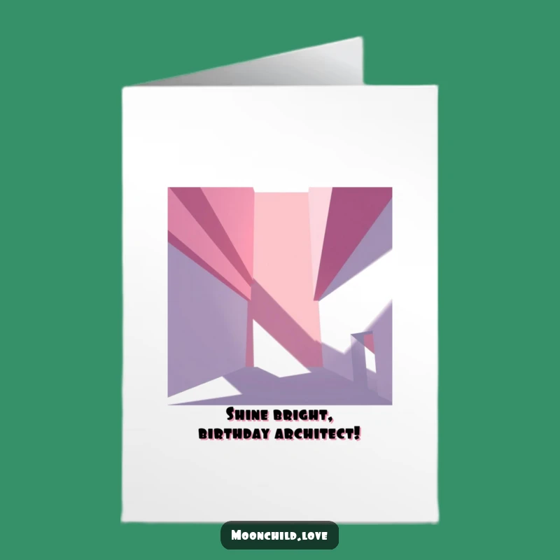 Free Printable Modern Abstract Birthday Card - Geometric Architecture Downloadable Art for Him