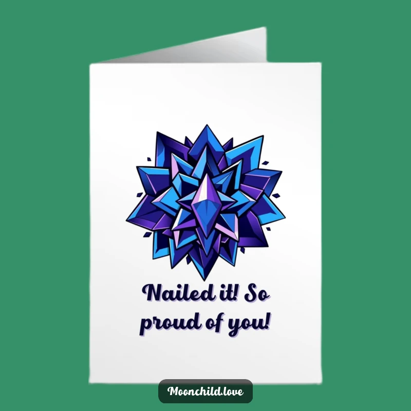 Free Printable Congrats Card: Angular Shapes, Bold Colors, Unique Downloadable Gift