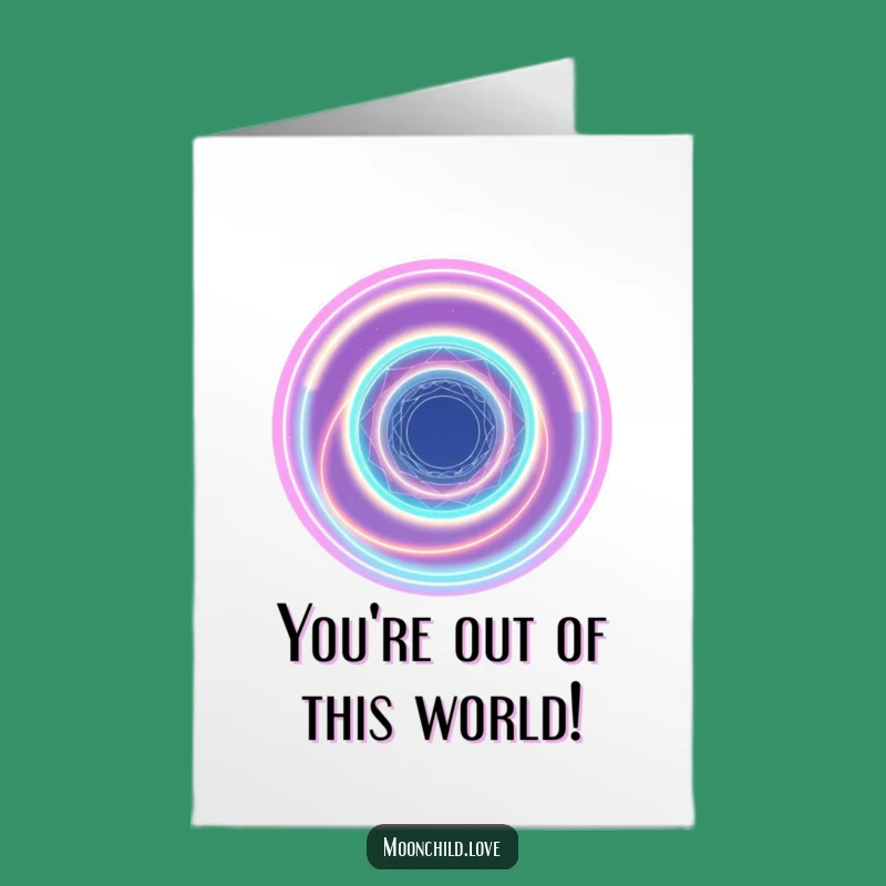 Free Printable Neon Vortex Congratulations Card - Vibrant Downloadable