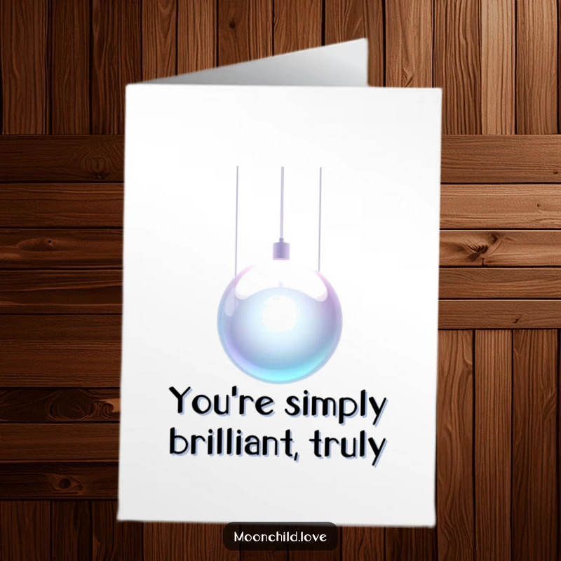 Futuristic Free Printable Congratulations Card: A sleek, metallic orb suspended by thin, glowing wires, celebrating a major win.