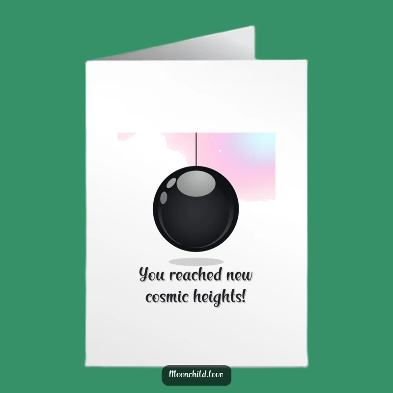 Free Printable Congrats Card: Cosmic Orb, Gradient Sky, Stellar Downloadable Gift