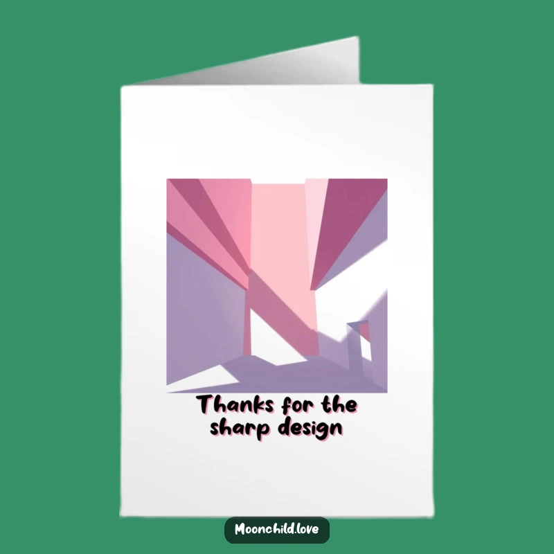 Free Printable Abstract Thank You Card - Architectural Downloadable Art for Gratitude