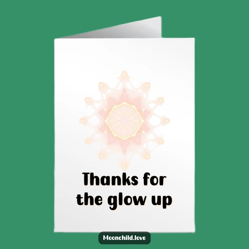 Free Printable Futuristic Lattice Thank You Card - Modern Glow Design Downloadable Gift