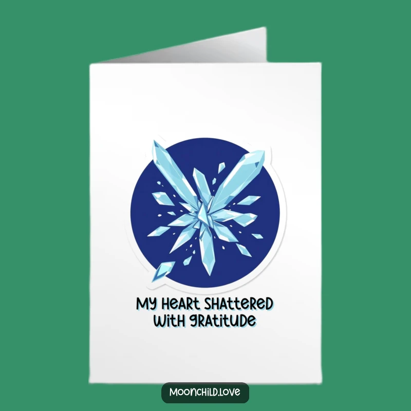 Free Printable Geometric Shards Thank You Card - Striking Downloadable