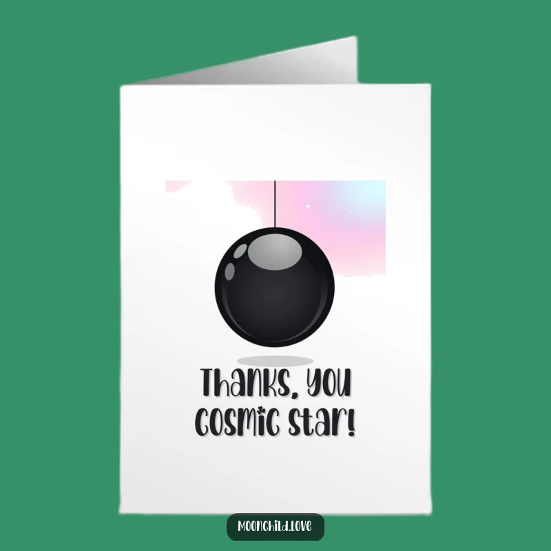 Free Printable Thank You Card: Cosmic Design, Gradient Background, Grateful Downloadable Gift