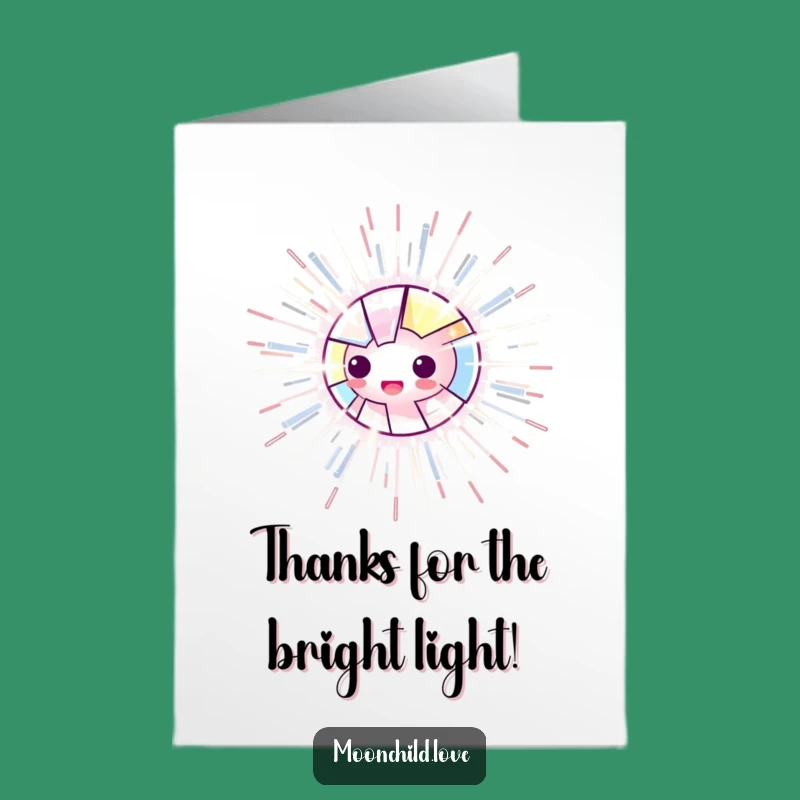 Free Printable Thank You Card: Luminous Design, Electric Vibes, Grateful Downloadable Gift