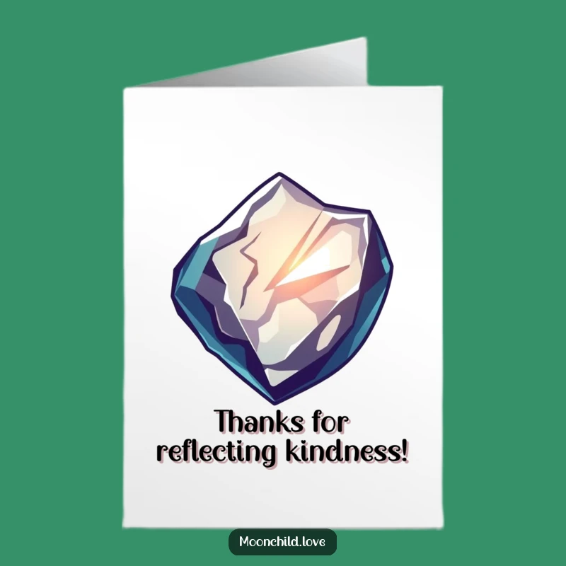 Free Printable Thank You Card: Obsidian Shard, Reflected Light, Grateful Downloadable Gift