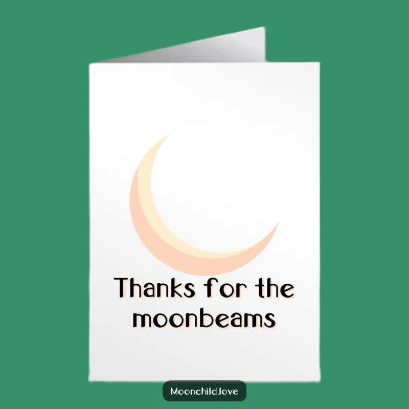 Free Printable Geometric Moon Thank You Card: Minimalist Funny Downloadable Art