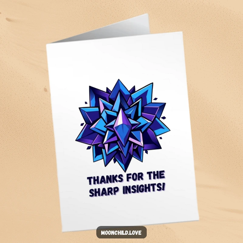 Stylish Free Printable Thank You Card: Abstract blue and purple shapes with metallic accents, conveying heartfelt thanks.