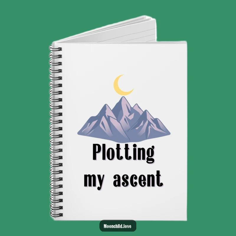 Funny Mountain Moon Notebook: Minimalist Journal for Creative Ideas and Adventures Gift