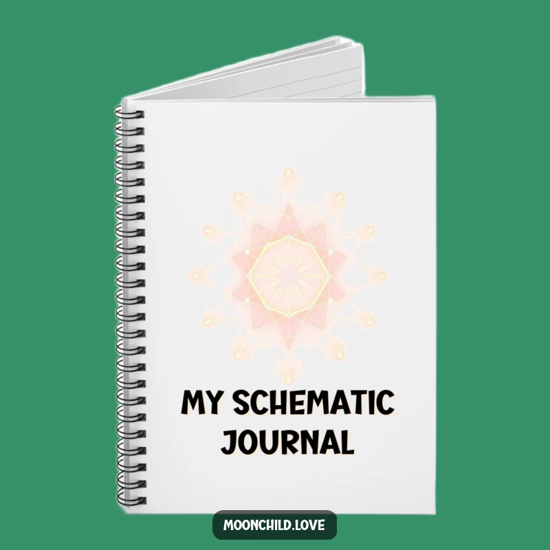Funny Futuristic Lattice Notebook: Journal with Glowing Abstract Lines Cover