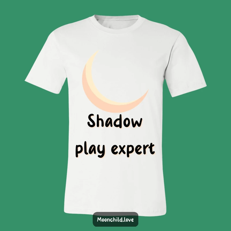 Funny Geometric Moon Silhouette T-Shirt: Bold Shadows, Hilarious Celestial Gift