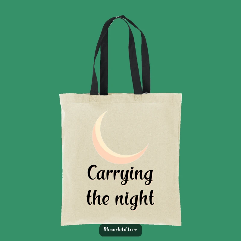 Funny Geometric Moon Silhouette Tote Bag: Bold Shadows, Practical Humorous Gift