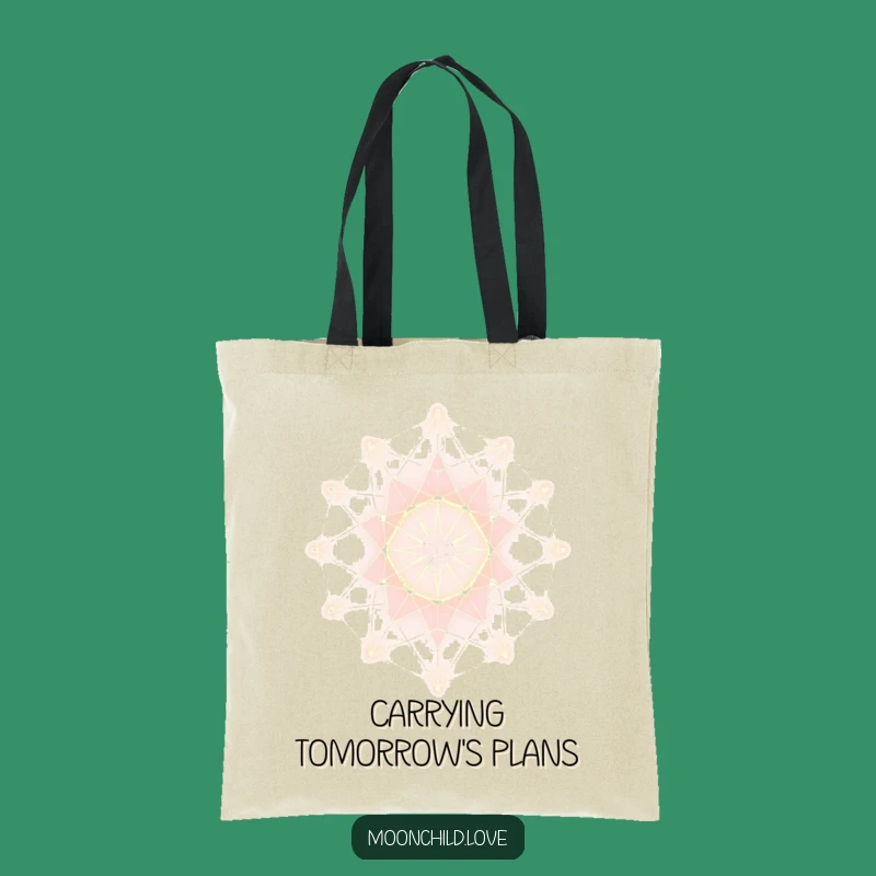 Funny Abstract Lattice Tote Bag: Durable Glowing Lines Art Eco-Friendly Carryall