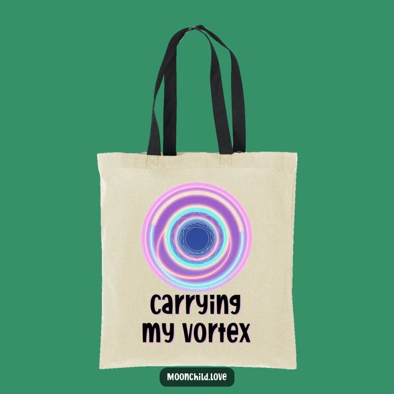 Cosmic Vortex Funny Tote Bag: Carry Abstract Artistry