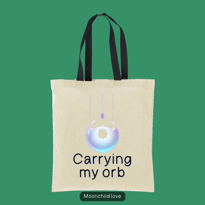 Metallic Orb Funny Tote Bag: Carry Your Future with Style